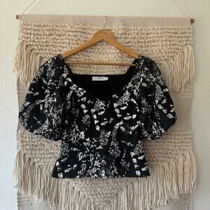 Jonathan Simkhai Taylor Metallic Wrap Top